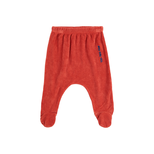 bobo choses tic tac toe footed baby leggings red