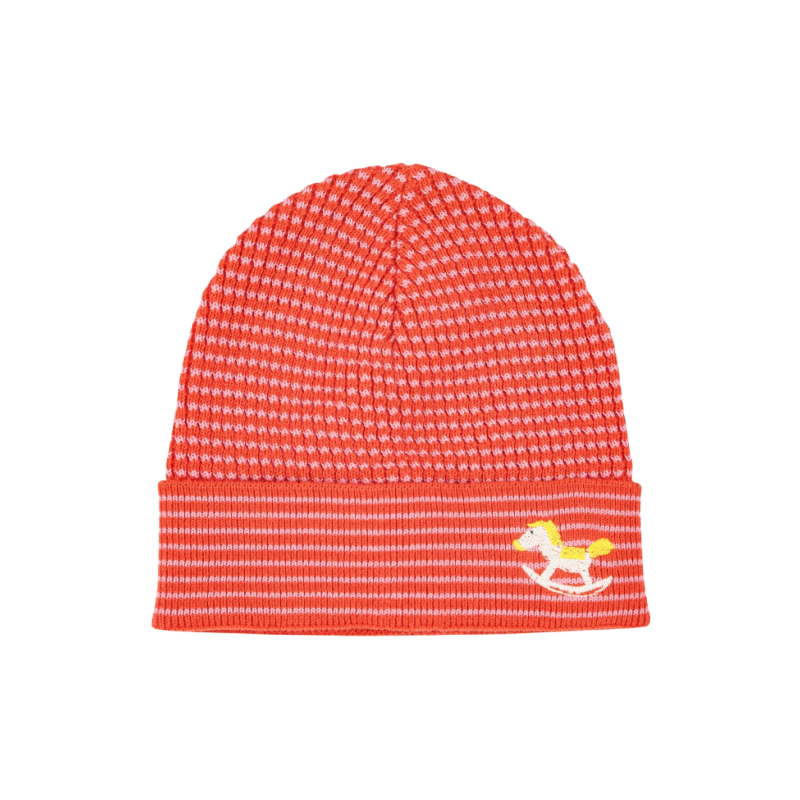 bobo choses rocking horse knitted baby beanie red