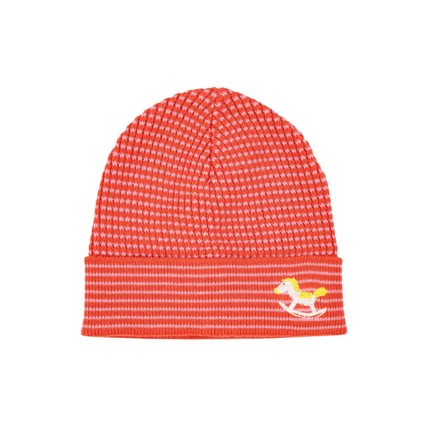 bobo choses rocking horse knitted baby beanie red