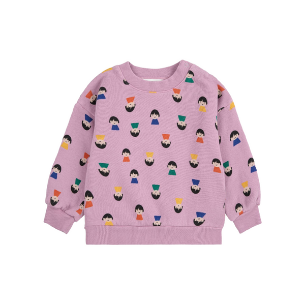 bobo choses game pawns all over baby sweatshirt lavender