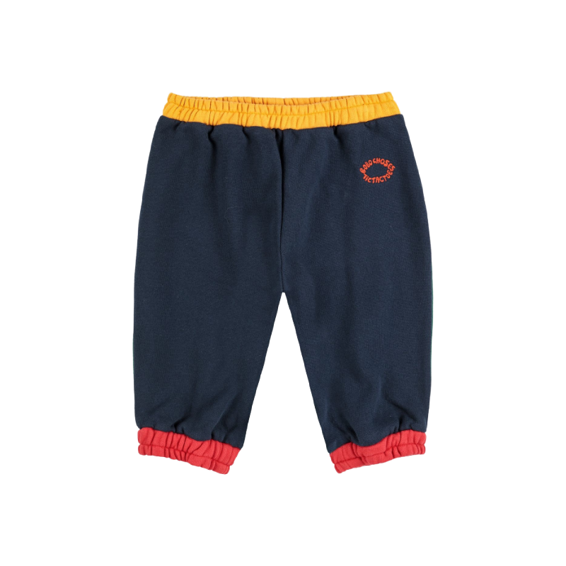 bobo choses color block baby jogging pants navy blue