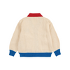 bobo choses bobo choo choo color block baby cardigan offwhite