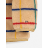 bobo choses stripe color sheepskin baby jacket offwhite
