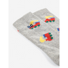 bobo choses bobo choo choo all over long baby socks light heather gray