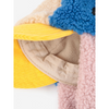 bobo choses color block sheepskin baby chapka blue