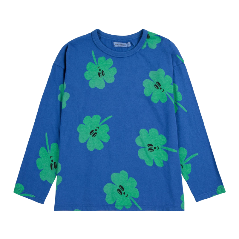bobo choses lucky clover all over t-shirt blue