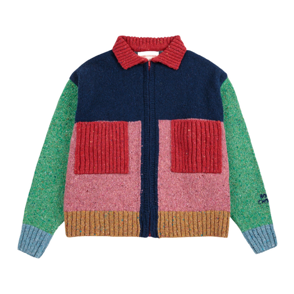 bobo choses color block cardigan multicolor