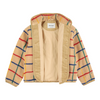 bobo choses color stripes sheepskin jacket beige