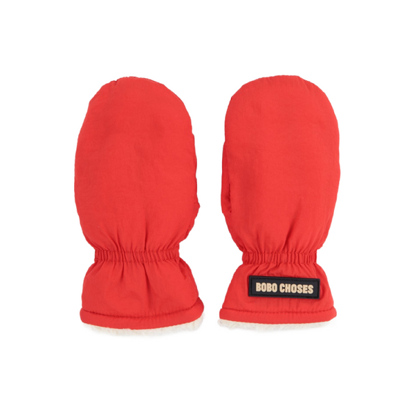 bobo choses mittens red