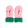 bobo choses bicolor mittens pink