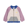 bobo choses tic tac toe color block zipped baby sweatshirt lavender