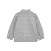 bobo choses bobo choo choo quilted zipped baby sweatshirt light heather gray