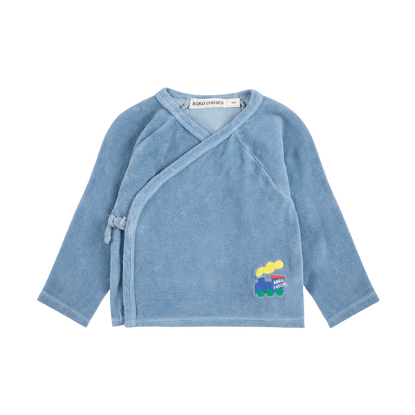 bobo choses bobo choo choo crossed baby t-shirt light blue