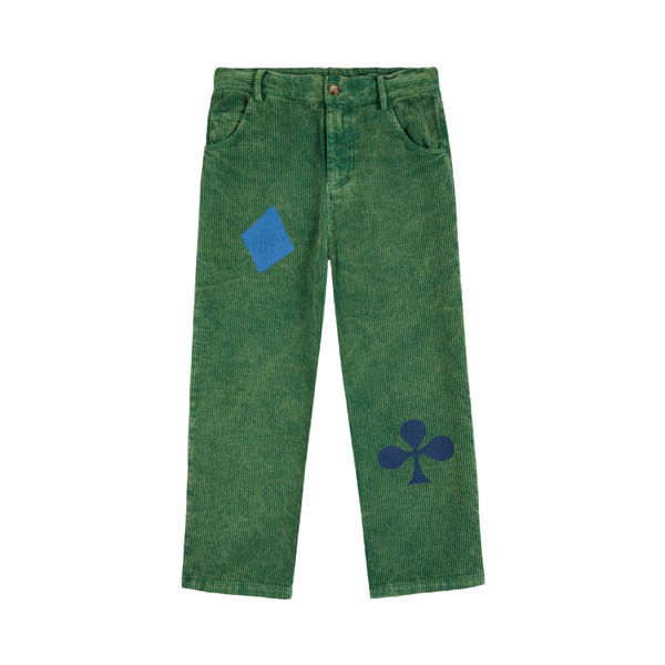 bobo choses bobo joker corduroy straight pants green
