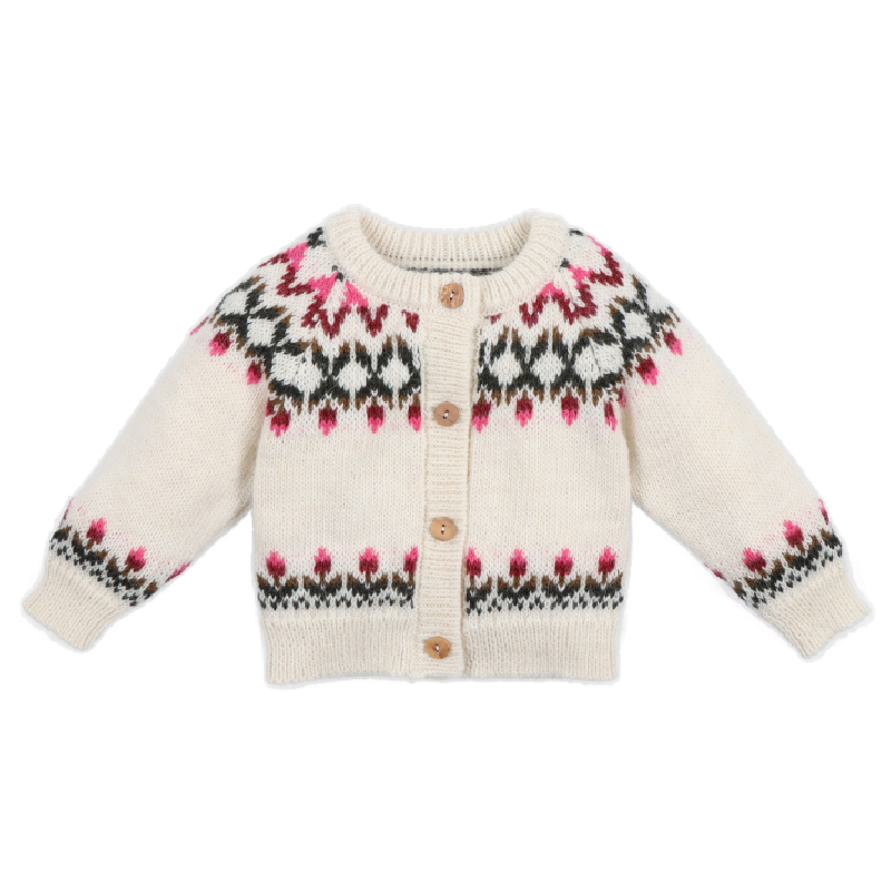 the new society wendy baby cardigan moonlight white
