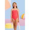 seafolly textured contrast swimsuit snapdragon