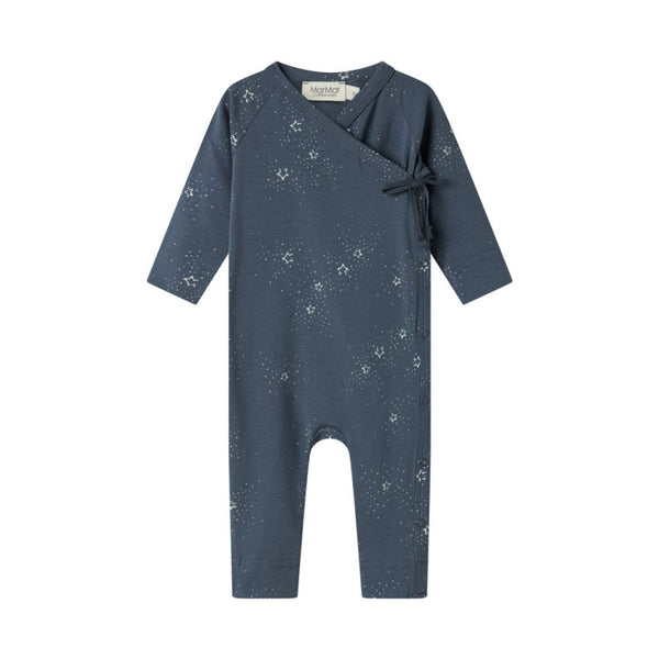 Blue baby romper with star pattern 