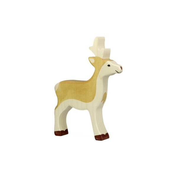 Wooden toy deer figure 