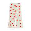 mini rodini hearts aop velour trousers white