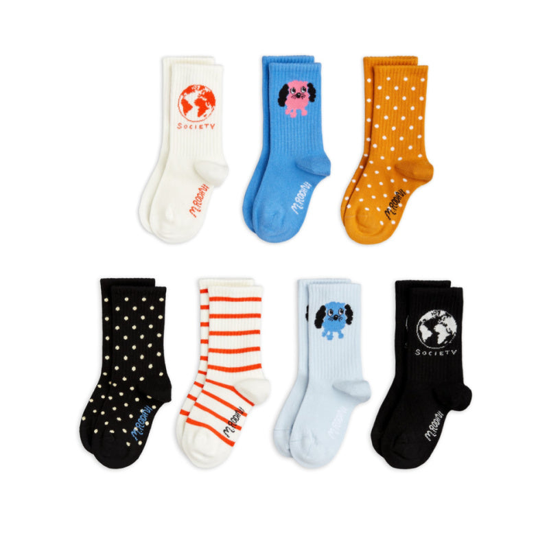 mini rodini doggie 7-pack socks