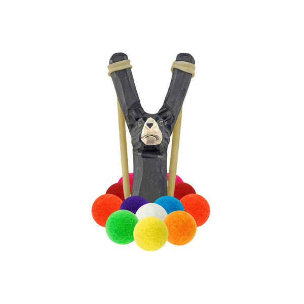 bear slingshot + felt ammo