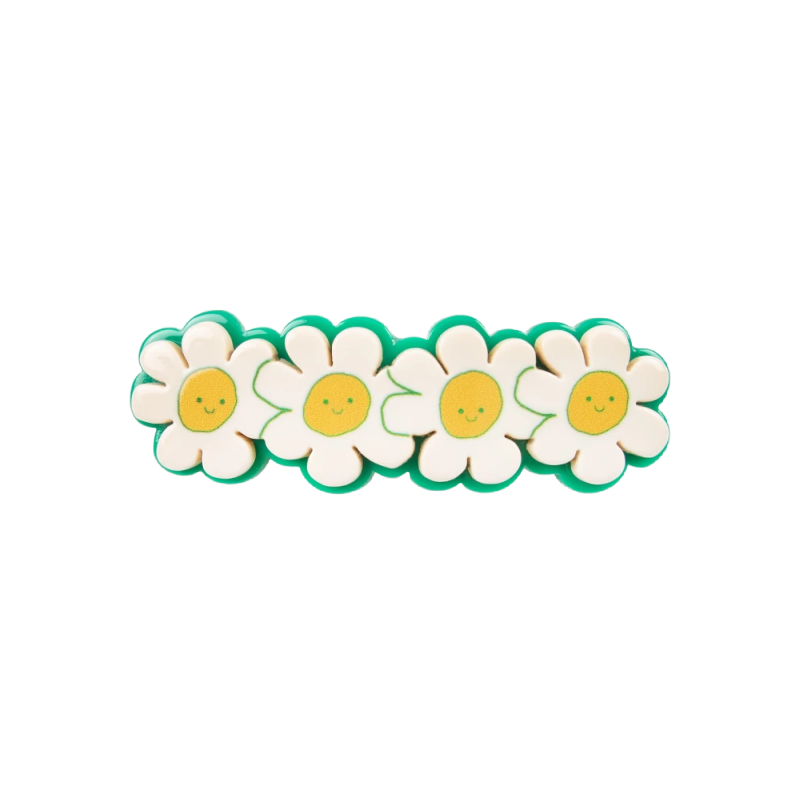 tinycottons daisies big clip vanilla