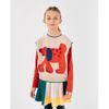bobo choses color block pleated woven skirt multicolor