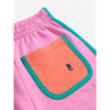 bobo choses pink color block shorts fuchsia