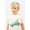 arsene & les pipelettes car t-shirt ecru