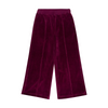 paade mode velvet wide logo trousers red
