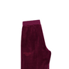 paade mode velvet wide logo trousers red
