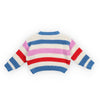 the new society celiosa baby sweater iris whisper stripes