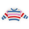 the new society celiosa baby sweater iris whisper stripes