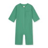 gray label baby overall bright green