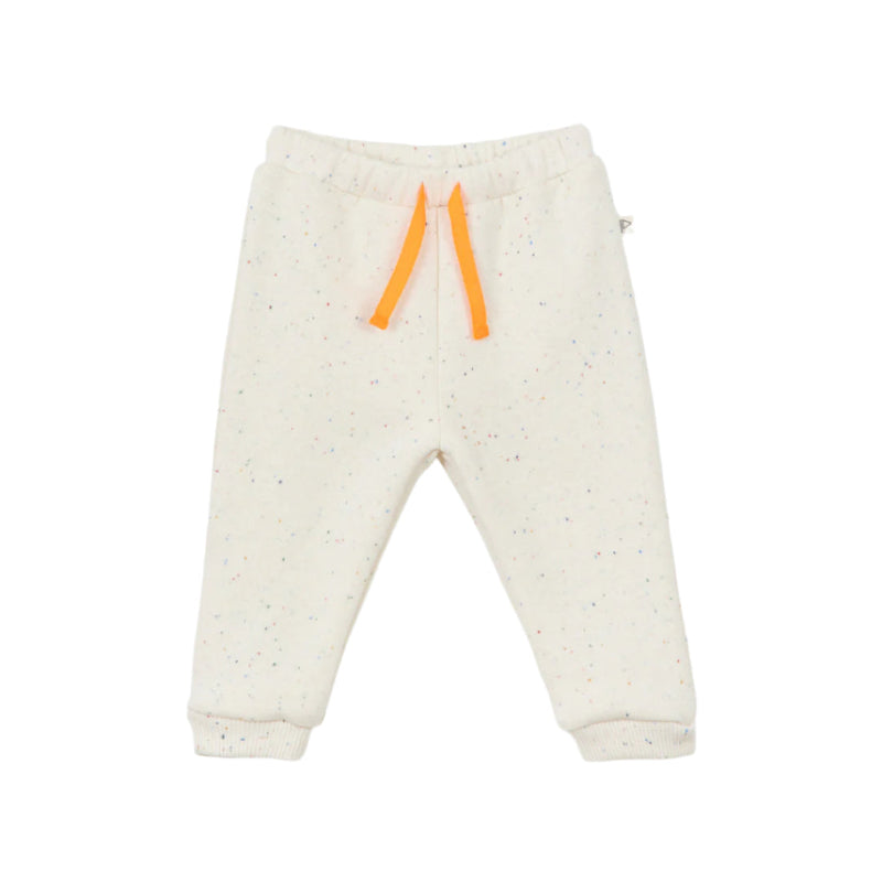arsene & les pipelettes speckled baby joggers ecru