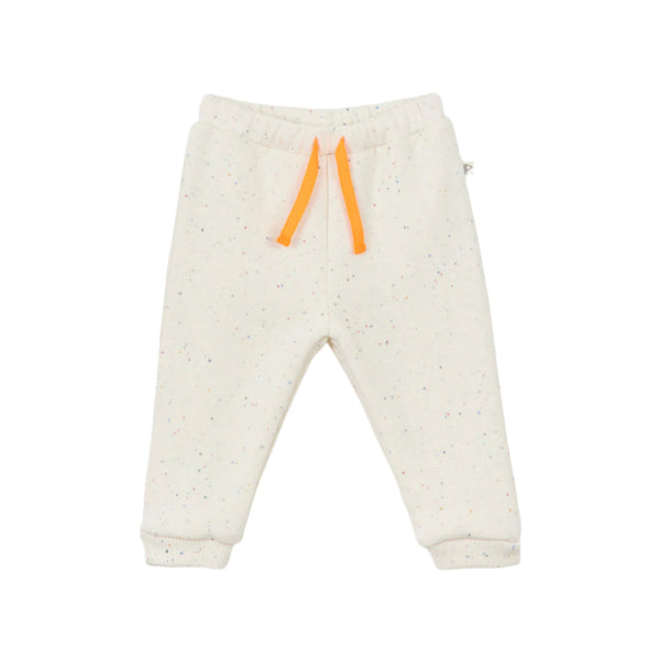 arsene & les pipelettes speckled baby joggers ecru