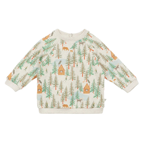arsene & les pipelettes baby sweatshirt forest