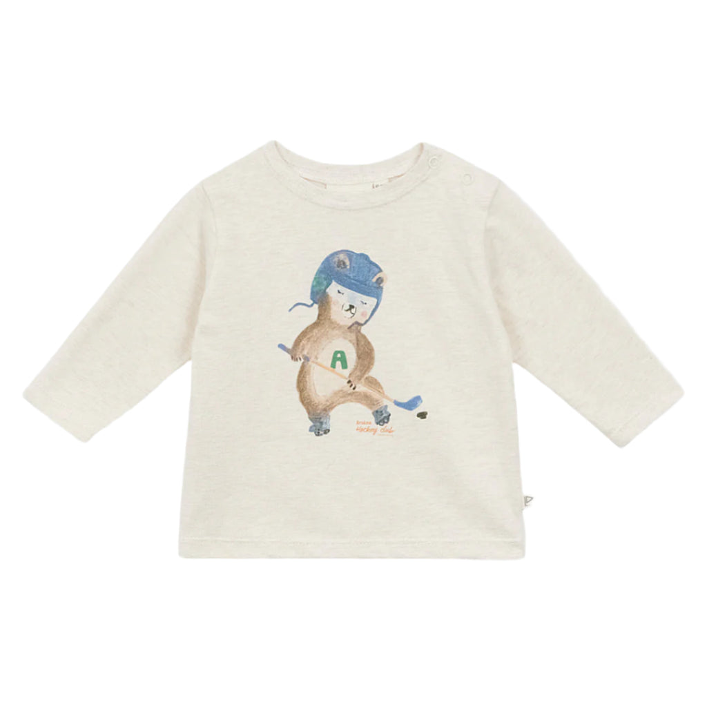 arsene & les pipelettes baby t-shirt hockey heather grey