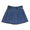 mipounet pleated mini skirt denim blue