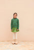 long live the queen vegan leather pleatskirt green