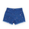 the new society lys hearts embroidered shorts light denim