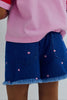 the new society lys hearts embroidered shorts light denim