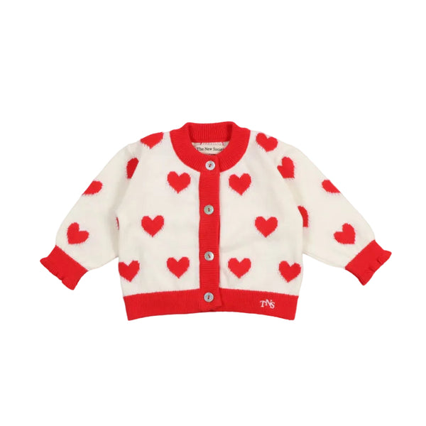 the new society maqui baby cardigan hearts