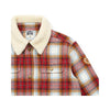 bonton banane plaid overshirt red detail