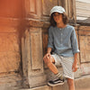 louis louise brooklyn bermuda shorts blue check