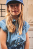 louis louise patricia denim overall patchwork blue