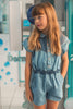 louis louise patricia denim overall patchwork blue
