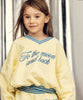 mini rodini to the moon sweatshirt yellow
