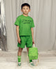 mini rodini plain piping sweatshorts green