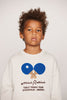 mini rodini table tennis chenille sweatshirt grey